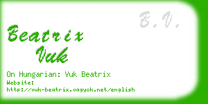 beatrix vuk business card